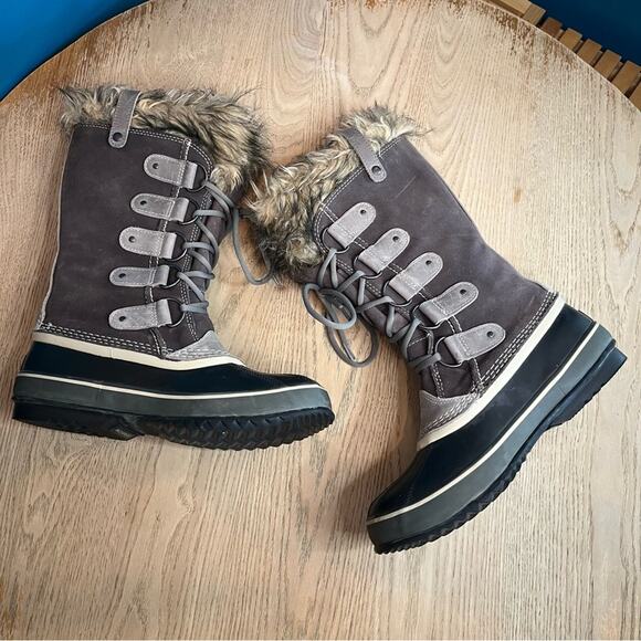 Sorel Joan Of Arctic Waterproof Winter Snow Boots Black Gray Women’s Size 11 - Picture 8 of 11